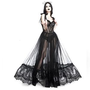 Dance With Death Sleeveless Maxi Dress - Black